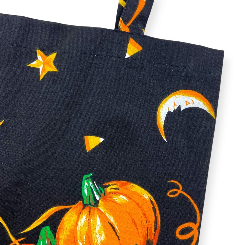 Vintage Handmade Halloween Pumpkin Shoulder Tote Bag - Picture 3 of 10